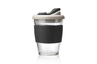 Caffitaly Keep Cup - skleněný hrnek s víčkem 340ml - 1